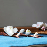 Kungfu Tea Pet Plum Flower for Tea Lovers.  Plum, Magnolia porcelain flowers in three sizes