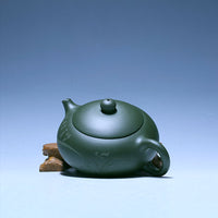 Authentic Handmade Yixing Teapot. Chinese Yixing Purple Clay & Green Mud Kung Fu (190ML)