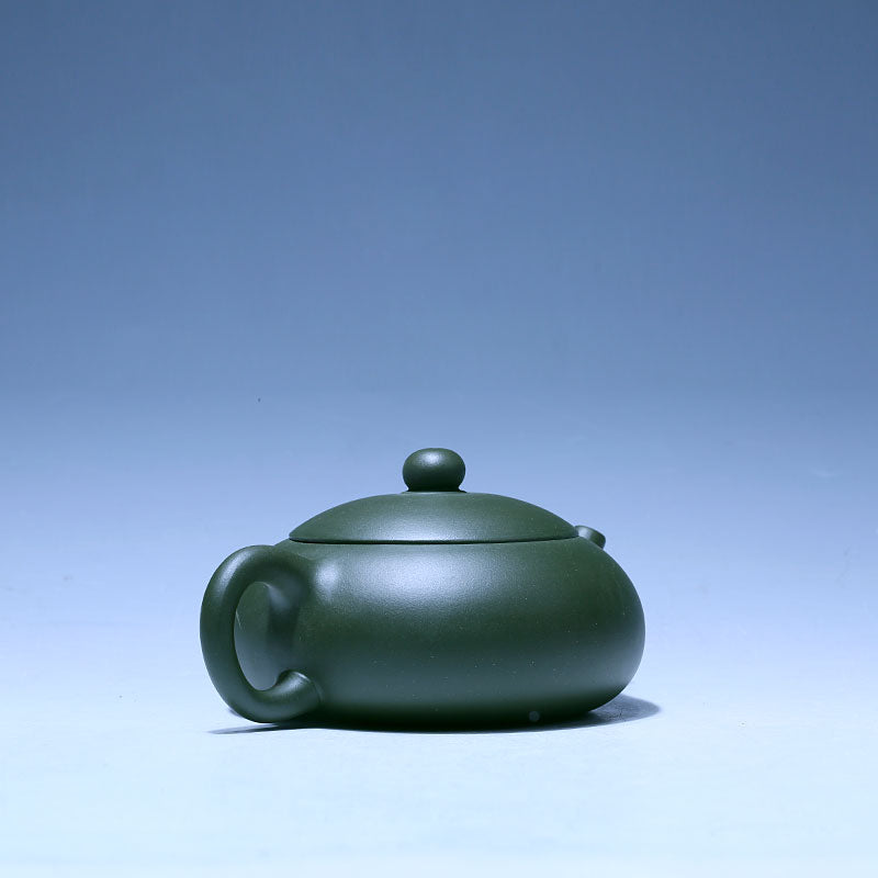 Authentic Handmade Yixing Teapot. Chinese Yixing Purple Clay & Green Mud Kung Fu (190ML)