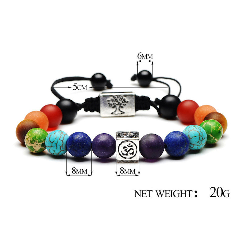 Handmade Tibetan 7 Chakra - Om - Tree Of Life Bracelet *
