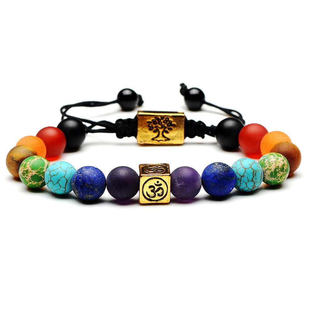 Handmade Tibetan 7 Chakra - Om - Tree Of Life Bracelet *