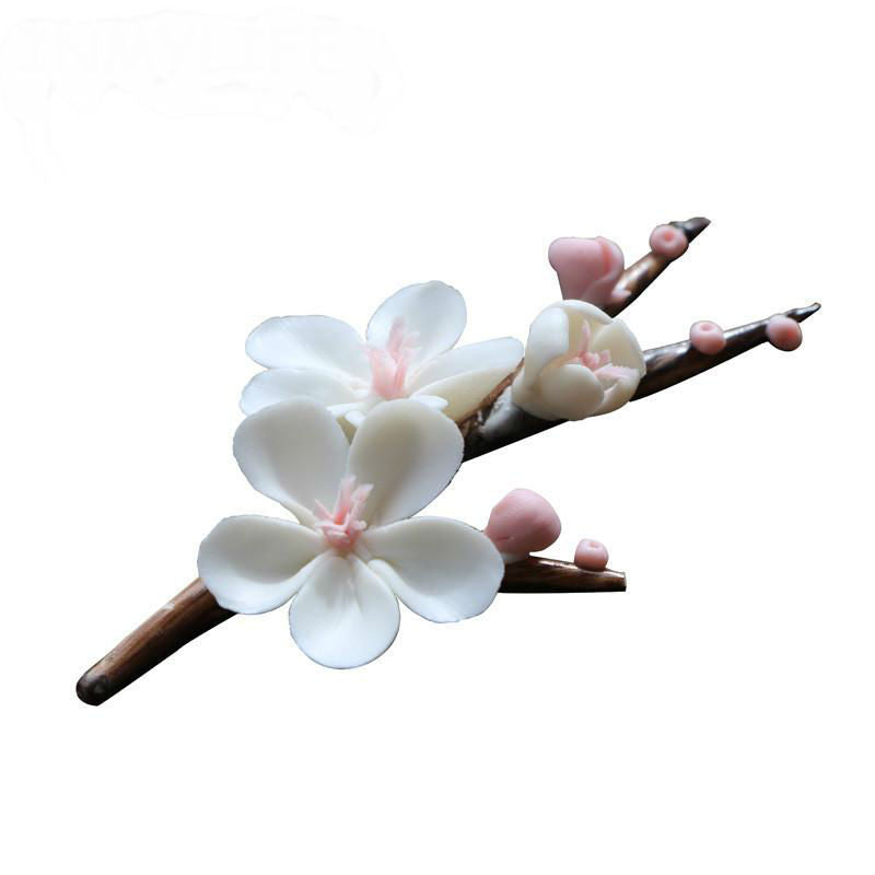 Kungfu Tea Pet Plum Flower for Tea Lovers.  Plum, Magnolia porcelain flowers in three sizes