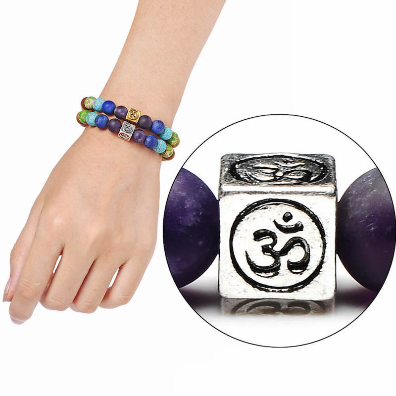 Handmade Tibetan 7 Chakra - Om - Tree Of Life Bracelet *