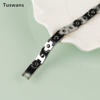 Delicate Lovers Style Gold Color H-shaped Tungsten Bracelets & Bangles with Magnetic Therapy Magnet Lovers Gifts(TSWB20)