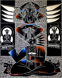 #101 The Blessing:  Naxi Wood Carving
