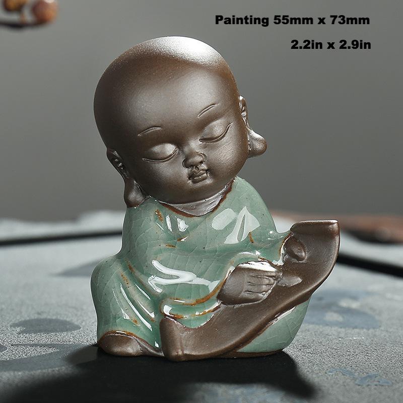 Little Buddhist Monk Ceramic Tea Pet - Figurine - Nine Styles