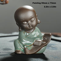 Little Buddhist Monk Ceramic Tea Pet - Figurine - Nine Styles