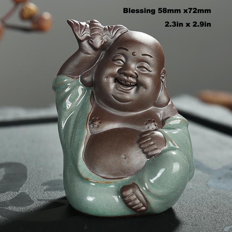 Little Buddhist Monk Ceramic Tea Pet - Figurine - Nine Styles