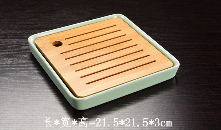 High Quality Kung Fu Tea Set in Case - Teapot Kettle (Gaiwan) 4 cups - Serving Tray