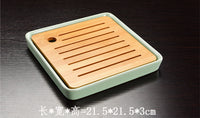 High Quality Kung Fu Tea Set in Case - Teapot Kettle (Gaiwan) 4 cups - Serving Tray