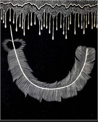 #115  The Feather  -  Naxi Wood Carving