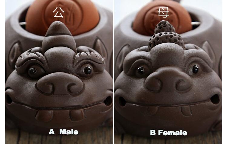 Purple Clay Toad Tea Pets - Five Styles - Some Spinning Ball