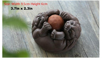 Purple Clay Toad Tea Pets - Five Styles - Some Spinning Ball