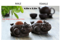 Purple Clay Toad Tea Pets - Five Styles - Some Spinning Ball