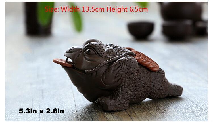 Purple Clay Toad Tea Pets - Five Styles - Some Spinning Ball