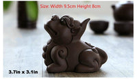 Purple Clay Toad Tea Pets - Five Styles - Some Spinning Ball