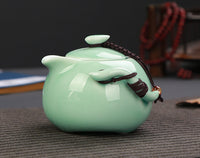 Two Cup Porcelain Traveling Tea Set.  Great "On-The-Go" *