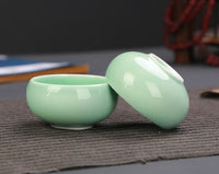 Two Cup Porcelain Traveling Tea Set.  Great "On-The-Go" *
