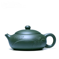 Authentic Handmade Yixing Teapot. Chinese Yixing Purple Clay & Green Mud Kung Fu (190ML)