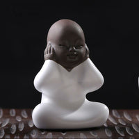 Small Sand Guanyin Ornament Buddha Monk Tea Pet - Four Styles