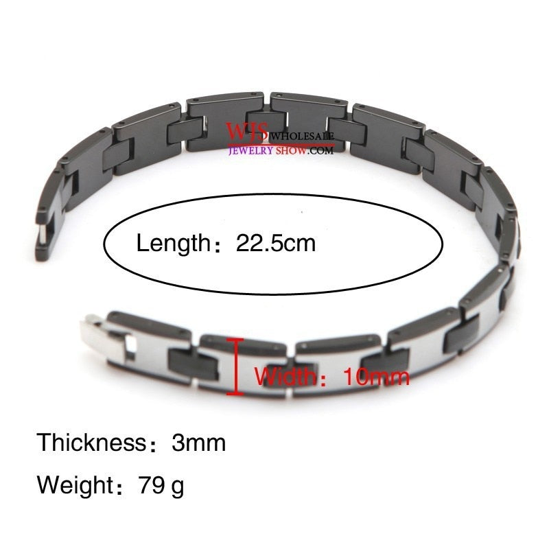 Hot Selling High Polished Unisex Tungsten Steel bracelet Length: 22.5cm