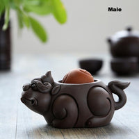 Purple Clay Toad Tea Pets - Five Styles - Some Spinning Ball