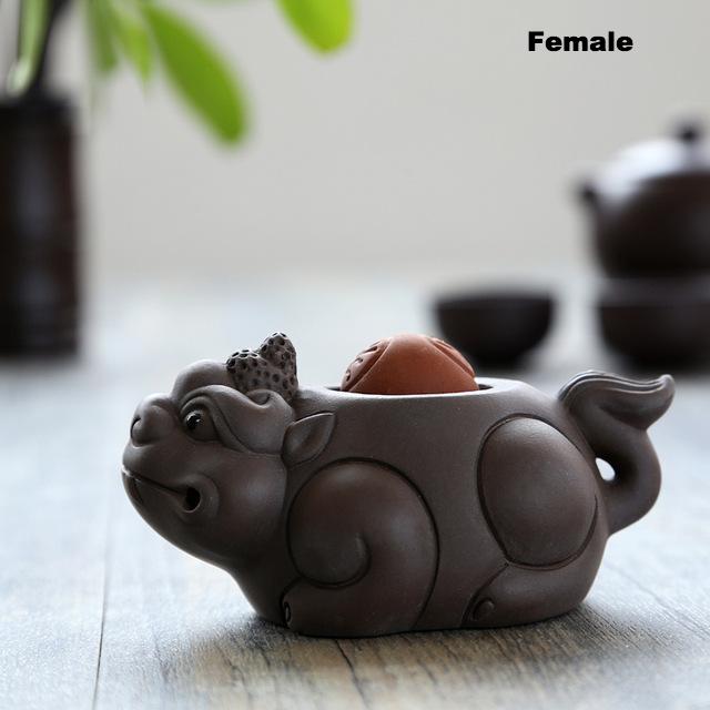 Purple Clay Toad Tea Pets - Five Styles - Some Spinning Ball