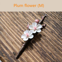 Kungfu Tea Pet Plum Flower for Tea Lovers.  Plum, Magnolia porcelain flowers in three sizes