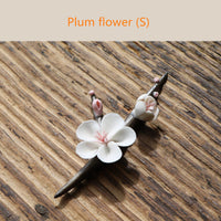 Kungfu Tea Pet Plum Flower for Tea Lovers.  Plum, Magnolia porcelain flowers in three sizes