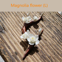 Kungfu Tea Pet Plum Flower for Tea Lovers.  Plum, Magnolia porcelain flowers in three sizes