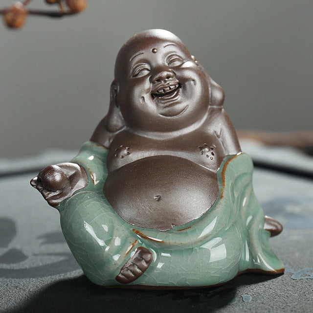Little Buddhist Monk Ceramic Tea Pet - Figurine - Nine Styles