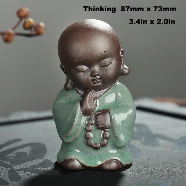 Little Buddhist Monk Ceramic Tea Pet - Figurine - Nine Styles