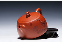 Yixing Authentic Handmade Purple Grit Teapot Vintage Pattern Dahongpao Ore