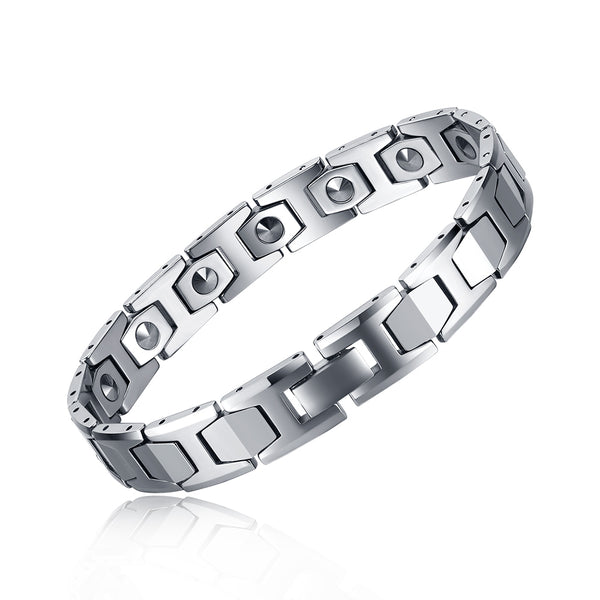 Mesinya 99.99% Germanium beads Tungsten Steel Healthy Therapy Bracelet for Man Woman Lovers
