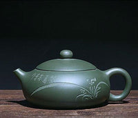 Authentic Handmade Yixing Teapot. Chinese Yixing Purple Clay & Green Mud Kung Fu (190ML)