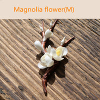 Kungfu Tea Pet Plum Flower for Tea Lovers.  Plum, Magnolia porcelain flowers in three sizes